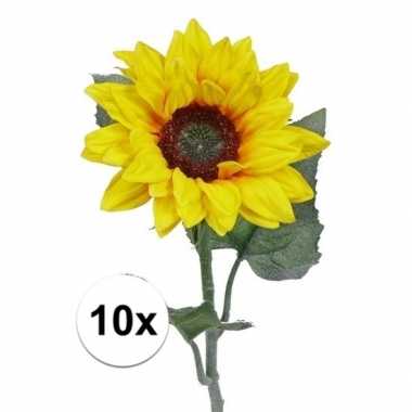 10 zonnebloemen versiering 81 cm