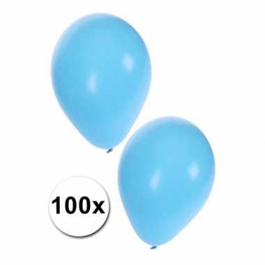 100 lichtblauwe versiering ballonnem