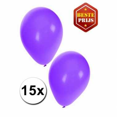 15 paarse versiering ballonnen