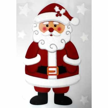1x kerst raamversiering raamstickers kerstman 28,5 x 40 cm