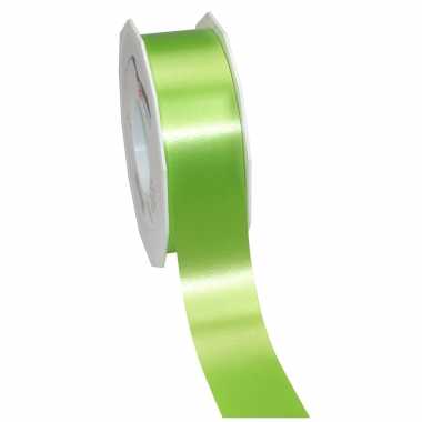 1x xl hobby/versiering groene satijnen sierlinten 4 cm/40 mm x 91 meter