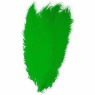 20x grote versiering veren/struisvogelveren groen 50 cm