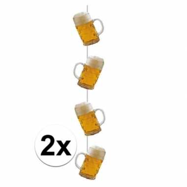 2x hangversiering bier 100 cm