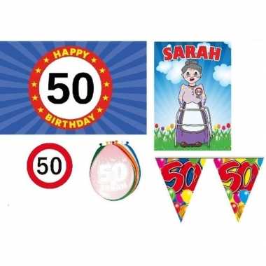 50 jaar versiering feestpakket sarah