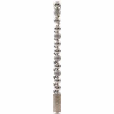 Chique christmas kerstboom versiering kerstballetjes zilver 15 x