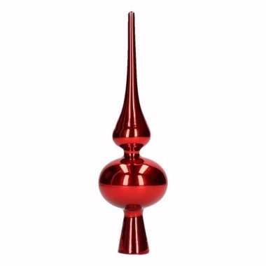 Classic red kerstversiering glazen piek rood 21 cm
