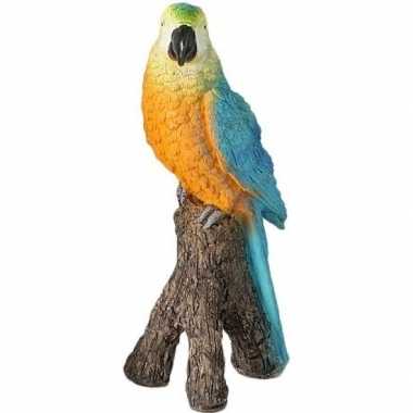 Dierenbeeld blauwe ara papegaai vogel 21 cm versiering