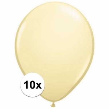 Ivoren versiering ballonnen 10 stuks