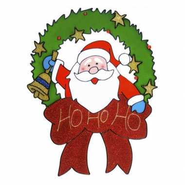 Kerst raamstickers/raamversiering kerstman plaatjes 30 cm