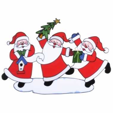 Kerst raamstickers/raamversiering kerstman plaatjes 40 x 27 cm