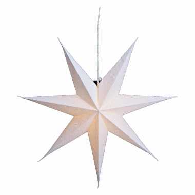Kerstversiering witte papier versiering kerststerren 60 cm