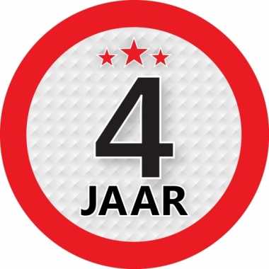 Kleine leeftijd versiering sticker 4 jaar