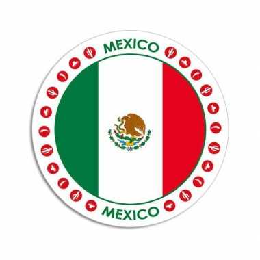 Mexico sticker rond 14,8 cm landen versiering