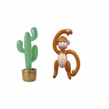 Opblaas hawaii versiering set 2 stuks