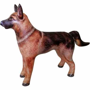 Opblaasbare duitse herdershond 75 cm versiering/speelgoed