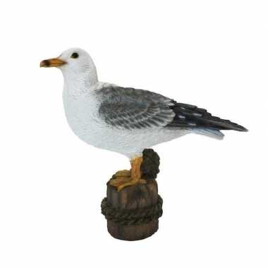 Versiering dieren beeld meeuw vogel wit 21 cm