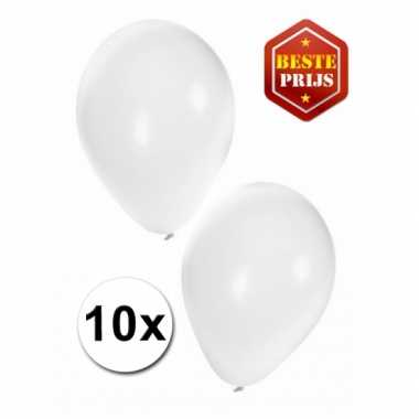 Witte versiering ballonnen 10 stuks