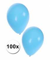 100 lichtblauwe versiering ballonnem