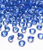 100x hobby versiering kobaltblauwe diamantjes steentjes 12 mm 1 2 cm