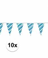 10x oktoberfest versiering vlaggenlijnen 10 meter