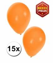 15 oranje versiering ballonnen