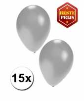 15 zilveren versiering ballonnen
