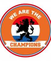 15x stuks holland bierviltjes we are the champions oranje fan supporter versiering