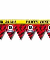 18 jaar party tape markeerlint waarschuwing 12 m versiering