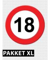 18 jarige verkeerbord versiering pakket xl