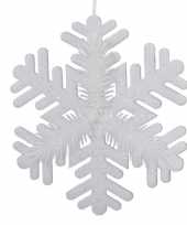 1x grote witte sneeuwvlokken kerstversiering kerstversiering 40 cm