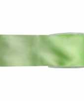 1x hobby versiering groene satijnen sierlinten 2 5 cm 25 mm x 25 meter