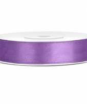 1x hobby versiering lila paars satijnen sierlint 1 2 cm 12 mm x 25 meter