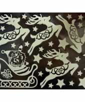 1x kerst raamversiering glow in the dark raamstickers 29 5 x 40 cm