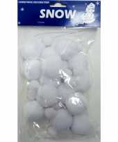1x sneeuwballen slingers 150 cm sneeuwversiering
