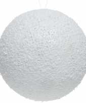 1x sneeuwversiering grote witte sneeuwballen 14 cm