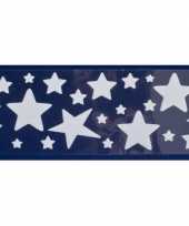 1x vel kerst raamversiering raamstickers witte sterren 12 5 x 58 5 cm