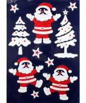1x velletje kerst raamversiering kerstmannetjes raamstickers 28 5 x 40 cm