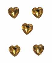 20x gouden versiering hartjes diamanten