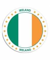 20x ierland sticker rond 14 8 cm landen versiering