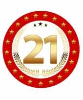 25x stuks luxe bierviltjes 21 jaar versiering