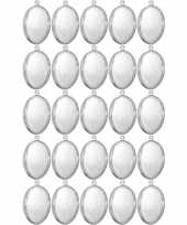 25x transparante kunststof eieren versiering 6 cm hobby