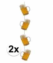 2x hangversiering bier 100 cm