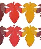 2x herfstbladen versiering slinger