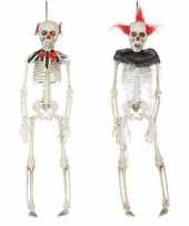 2x horror clown skelet hangversiering 40 cm