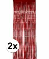 2x rood versiering deurgordijn