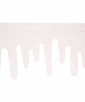 2x winter versiering sneeuw ijspegel rand wit 120 cm