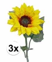 3 zonnebloemen versiering 81 cm