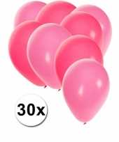 30x stuks party ballonnen 27 cm roze lichtroze versiering