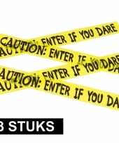 3x caution versieringlint geel 6 meter