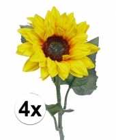 4 zonnebloemen versiering 81 cm